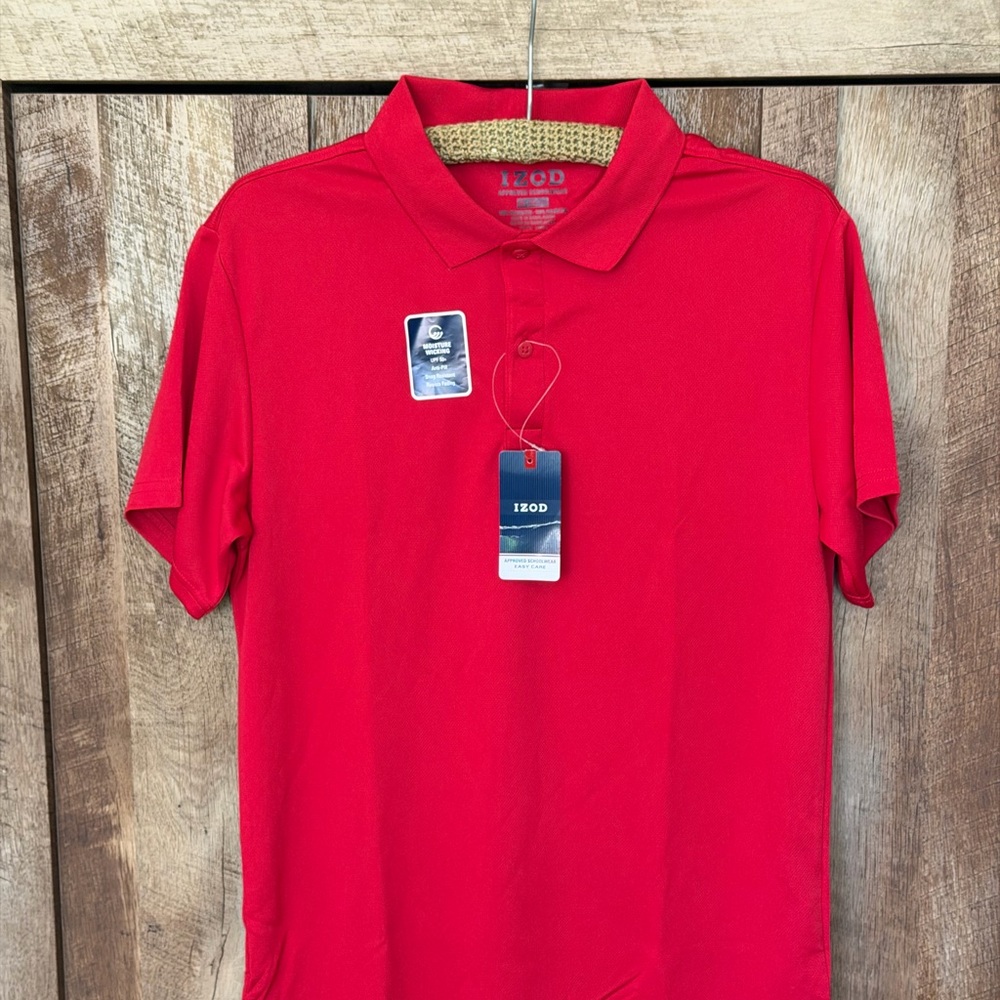 Izod Vibrant Red Men's Polo Shirt, Size M